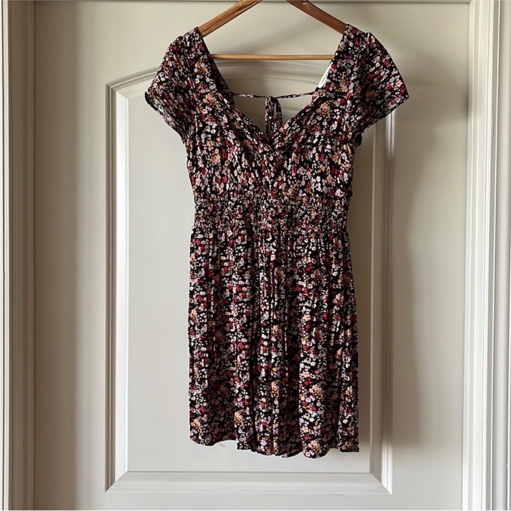 American Eagle Outfitters Black Floral Mini Dress